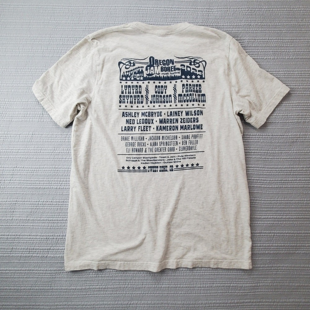 Oregon Jamboree Music Festival 2023 T-Shirt Lynyrd Skynyrd Cody Johnson XL